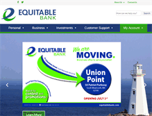 Tablet Screenshot of equitablebank.com